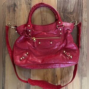 Balenciaga Town Crossbody Bag Red